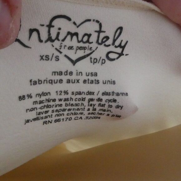 Intimately Free People Ivory Tank Top Fitted XS/S - Picture 5 of 6